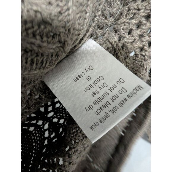 Lineamaglia Italy Duster Cardigan One Button Open Knit Crotchet Womens Size S - Picture 5 of 8
